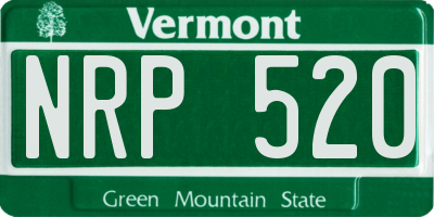 VT license plate NRP520