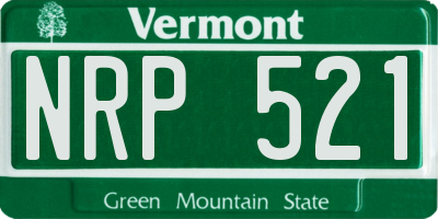 VT license plate NRP521