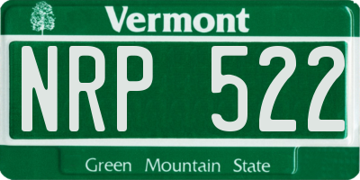 VT license plate NRP522