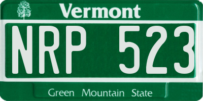 VT license plate NRP523