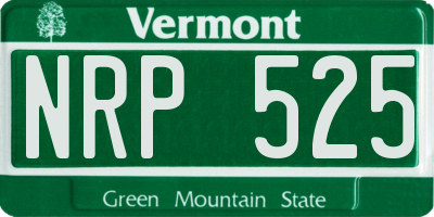 VT license plate NRP525