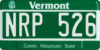 VT license plate NRP526