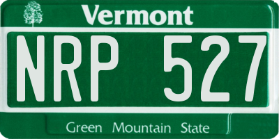 VT license plate NRP527