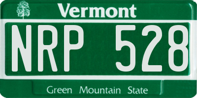 VT license plate NRP528