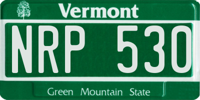 VT license plate NRP530