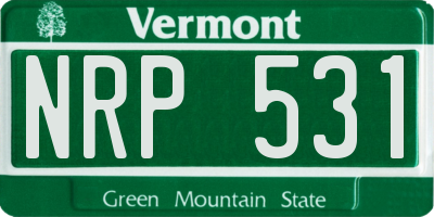 VT license plate NRP531