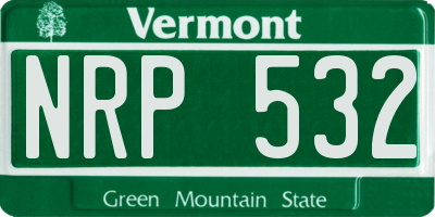 VT license plate NRP532
