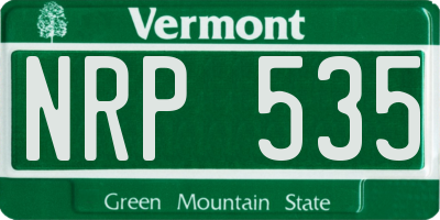 VT license plate NRP535