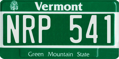 VT license plate NRP541