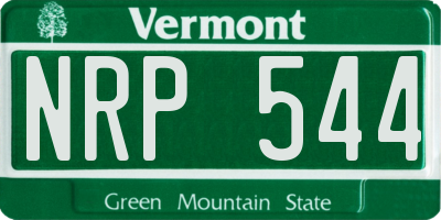 VT license plate NRP544