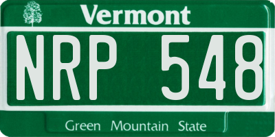 VT license plate NRP548