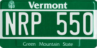 VT license plate NRP550