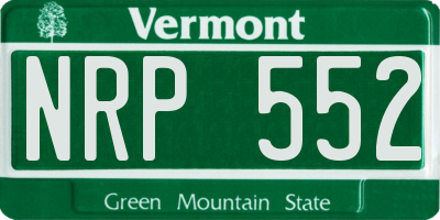 VT license plate NRP552