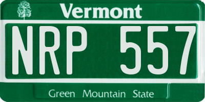VT license plate NRP557