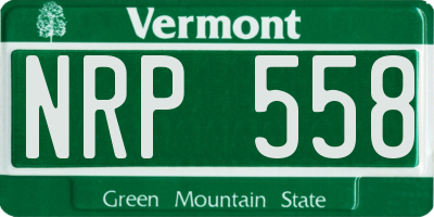 VT license plate NRP558
