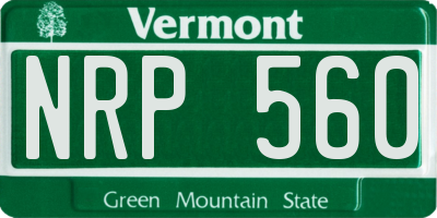 VT license plate NRP560
