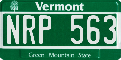 VT license plate NRP563