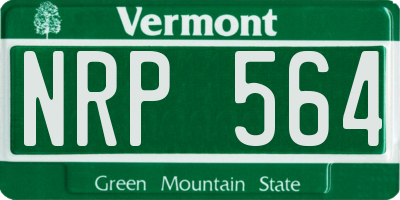 VT license plate NRP564