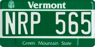 VT license plate NRP565