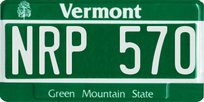 VT license plate NRP570