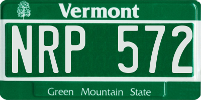 VT license plate NRP572