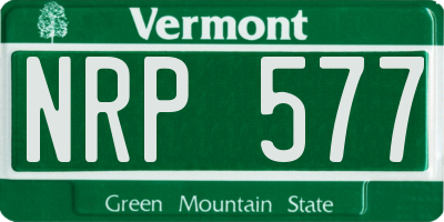 VT license plate NRP577