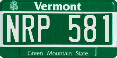 VT license plate NRP581