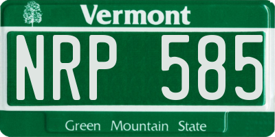 VT license plate NRP585