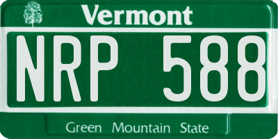 VT license plate NRP588