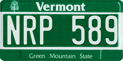 VT license plate NRP589