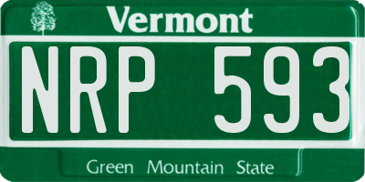 VT license plate NRP593
