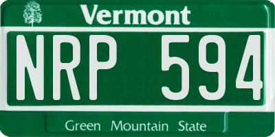 VT license plate NRP594