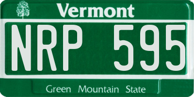 VT license plate NRP595