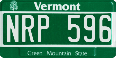 VT license plate NRP596