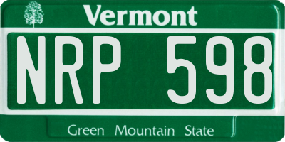 VT license plate NRP598