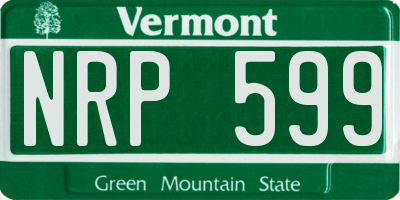 VT license plate NRP599