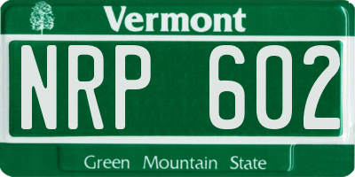 VT license plate NRP602