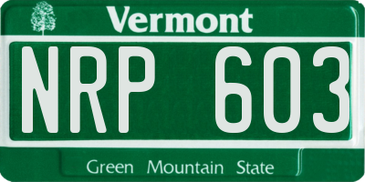 VT license plate NRP603