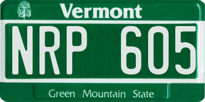 VT license plate NRP605