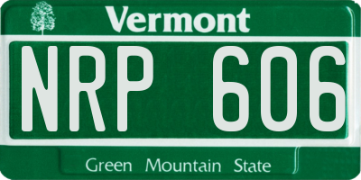 VT license plate NRP606