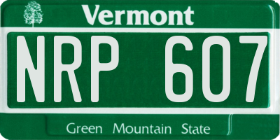 VT license plate NRP607
