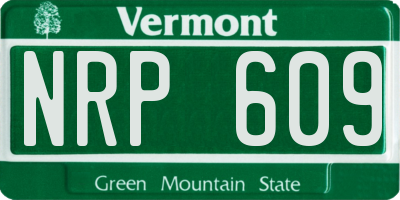 VT license plate NRP609