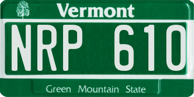 VT license plate NRP610