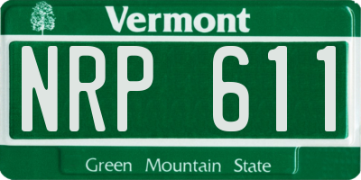 VT license plate NRP611