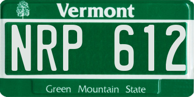 VT license plate NRP612
