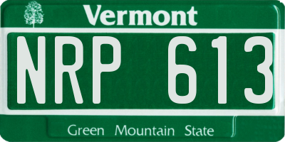 VT license plate NRP613