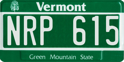 VT license plate NRP615