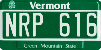 VT license plate NRP616