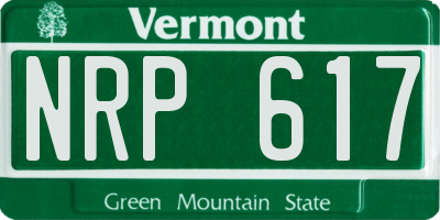 VT license plate NRP617