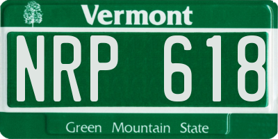 VT license plate NRP618